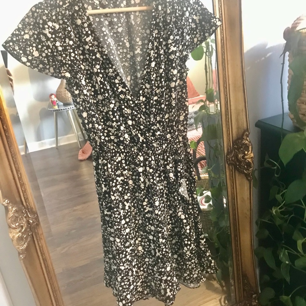 Black Mercantile MIDI Wrap Dress